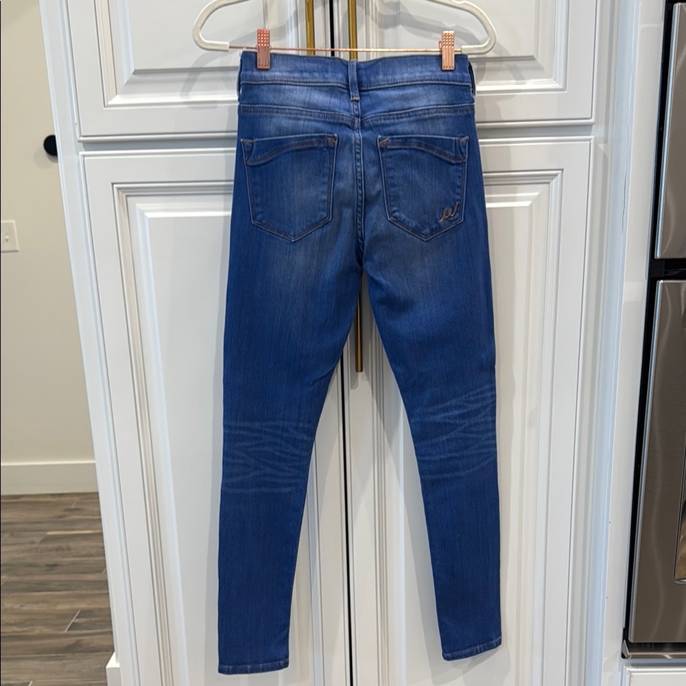 Express Blue Leggings Mia Mid Rise - Picture 2 of 4